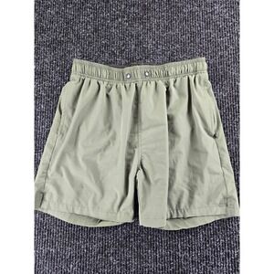 CR Mens‎ Sage Green Athletic Shorts Elastic Waist Zipper Pocket Size 32 M